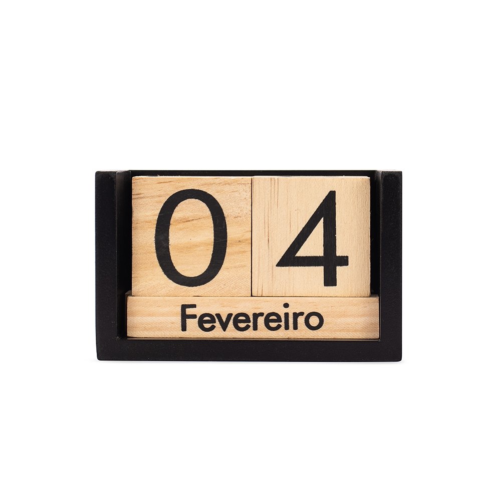 Calendario Madeira com Alca Metal